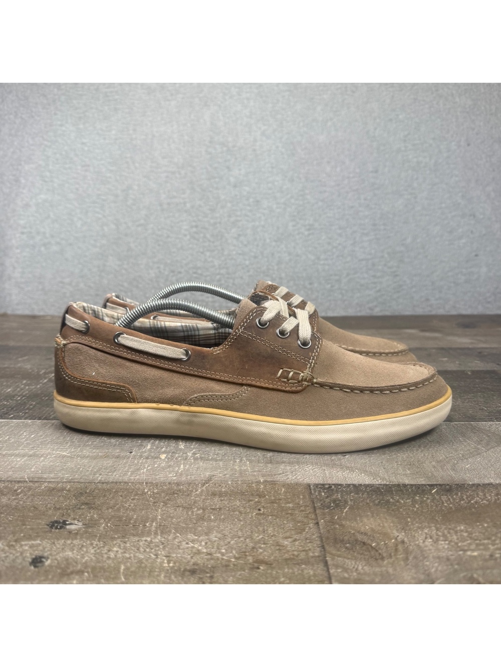 Clarks Men’s Brown Leather Boat Shoes Casual Slip-On Moccasin Loafers Size 11